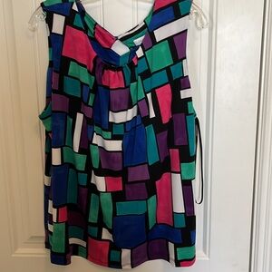 NWT XXL Calvin Klein sleeveless colorful top,